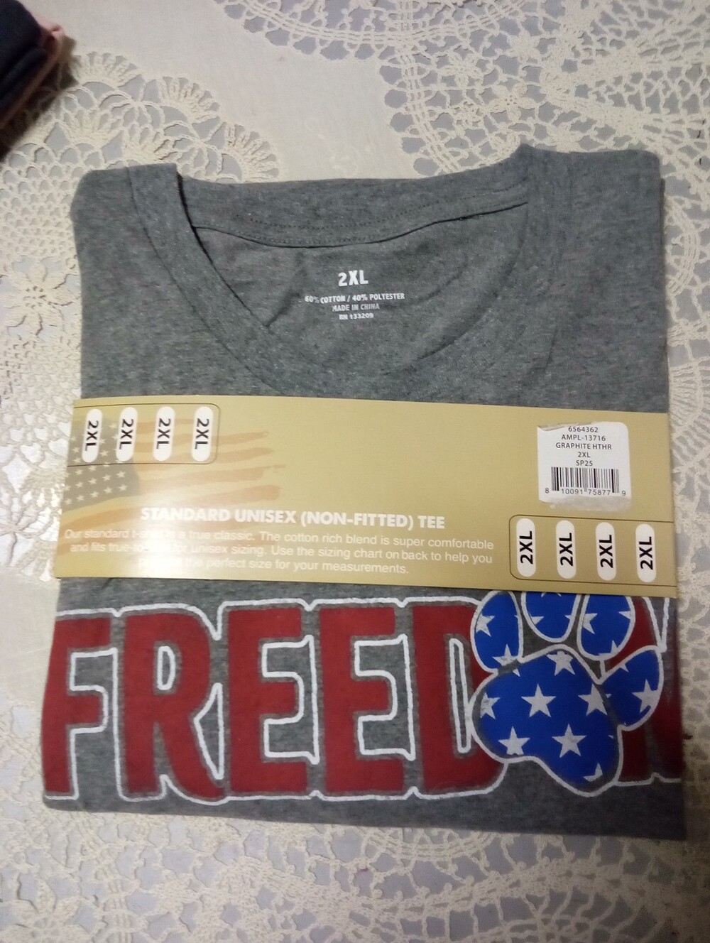Patriotic Paw Print "Freedom" T-Shirt